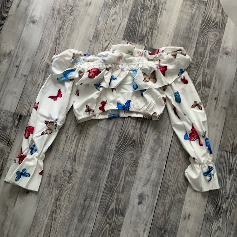 Butterfly print shirt